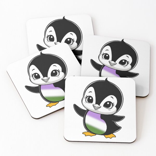 Item preview, Genderqueer Pride Baby Penguin, Kawaii Genderqueer Flag Penguin designed and sold by Travelslightly.