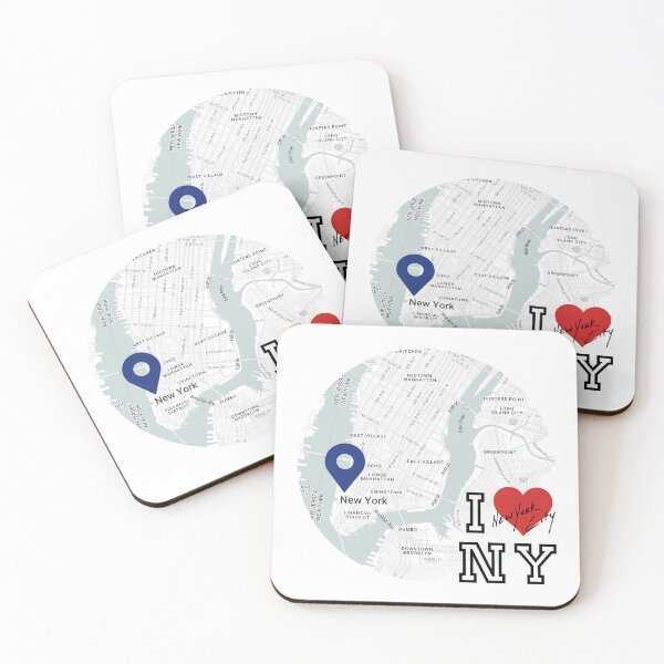 Item preview, New York City Map Art – Manhattan, Brooklyn 2 designed and sold by Psycho-Crazy.