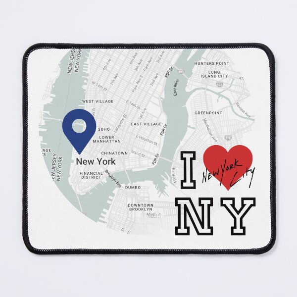 Item preview, New York City Map Art – Manhattan, Brooklyn 2 designed and sold by Psycho-Crazy.