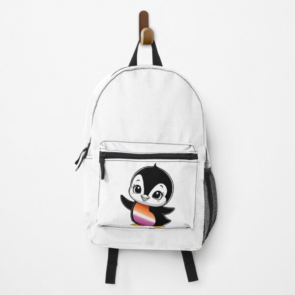 Artikelvorschau, Lesbischer Stolz, Baby-Pinguin, Kawaii-Pinguin mit lesbischer Flagge entworfen und verkauft von Travelslightly.