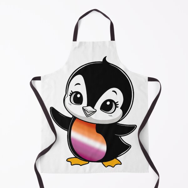 Artikelvorschau, Lesbischer Stolz, Baby-Pinguin, Kawaii-Pinguin mit lesbischer Flagge entworfen und verkauft von Travelslightly.