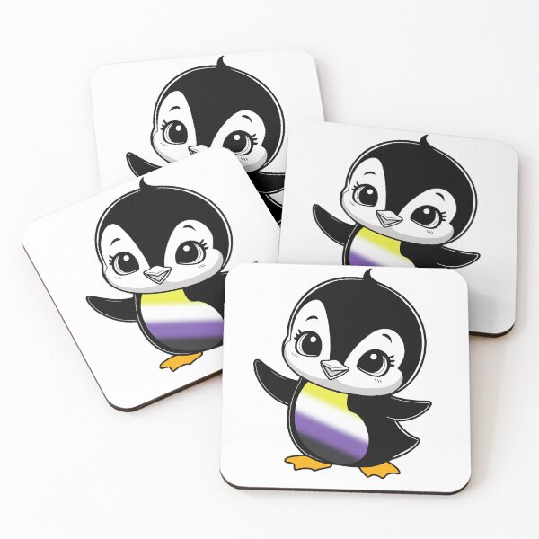 Item preview, Nonbinary Pride Baby Penguin, Kawaii Enby Flag Penguin designed and sold by Travelslightly.