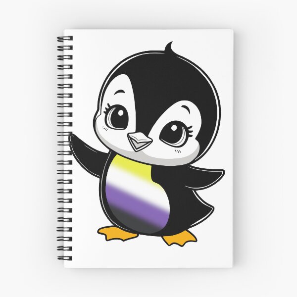 Item preview, Nonbinary Pride Baby Penguin, Kawaii Enby Flag Penguin designed and sold by Travelslightly.