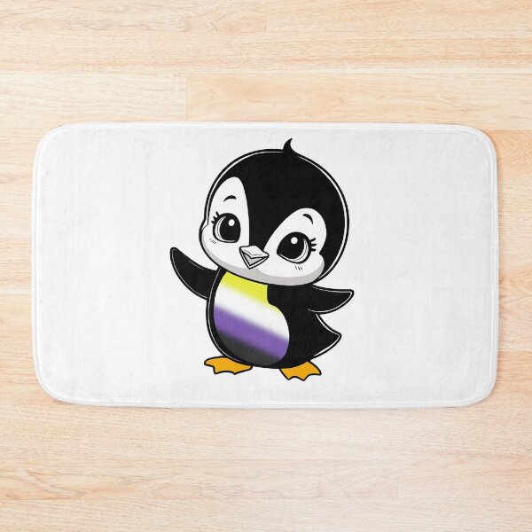 Item preview, Nonbinary Pride Baby Penguin, Kawaii Enby Flag Penguin designed and sold by Travelslightly.