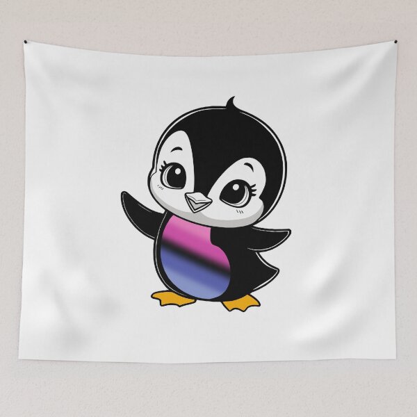 Item preview, Omnisexual Pride Baby Penguin, Kawaii Omni Flag Penguin designed and sold by Travelslightly.