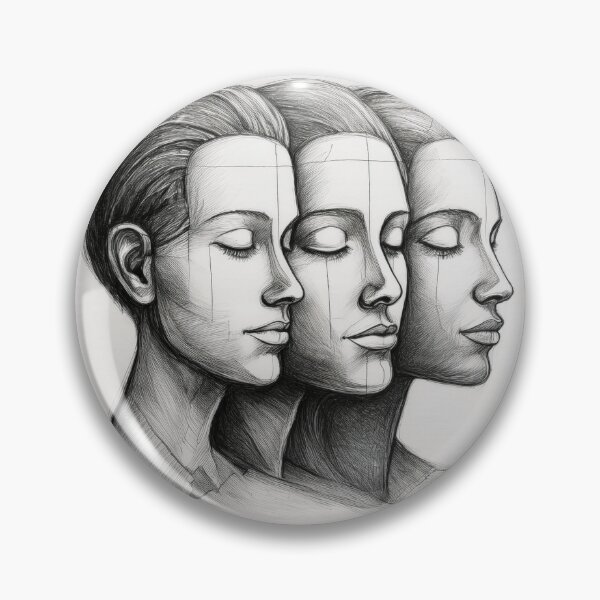 Item preview, Three female faces illustration Design. designed and sold by HEMRO.