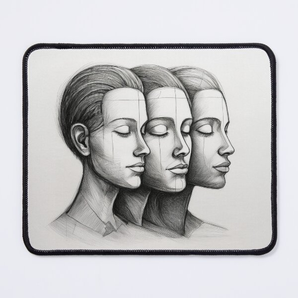 Item preview, Three female faces illustration Design. designed and sold by HEMRO.