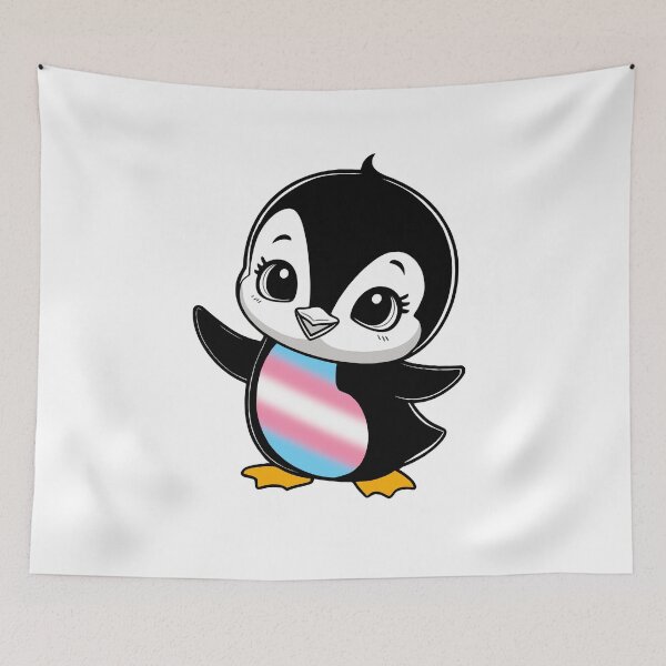 Item preview, Transgender Pride Baby Penguin, Kawaii Trans Flag Penguin designed and sold by Travelslightly.