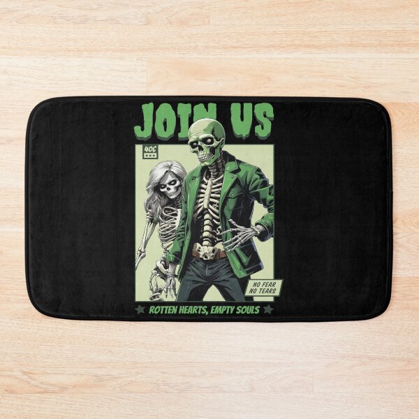 Item preview, Join Us Retro Skeleton Couple Art with Gothic designed and sold by DrawHandArt.