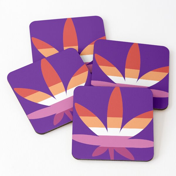 Item preview, Lesbian Pride Weed Leaf - LGBTQ Stoner Art designed and sold by Cannaxes Studio.