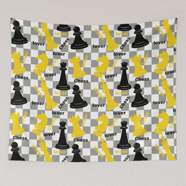 Item preview, Yellow Black Chess Board designed and sold by AlienTechs.