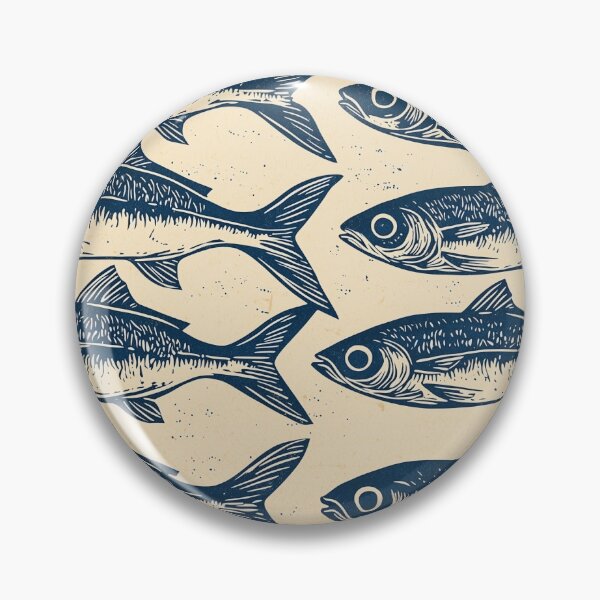 Item preview, Linocut Sardines designed and sold by KootenayDesigns.