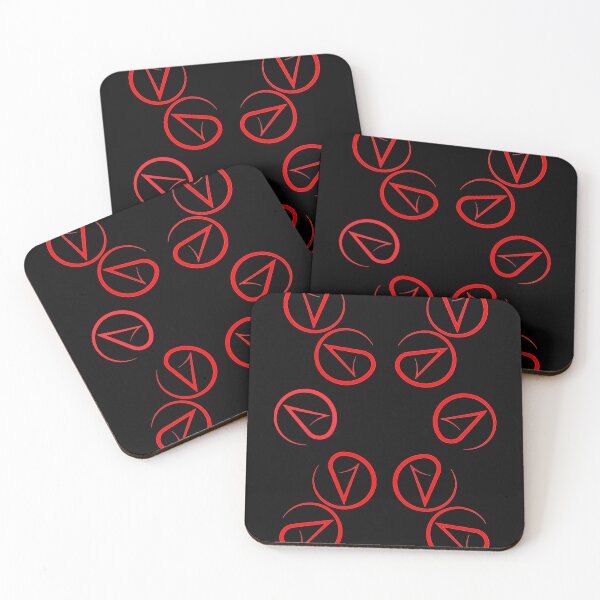 Item preview, Atheism Logo. Red, repeat pattern. Design No 4 designed and sold by Atheist-Heaven.
