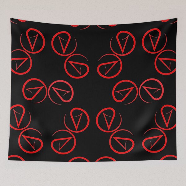 Item preview, Atheism Logo. Red, repeat pattern. Design No 4 designed and sold by Atheist-Heaven.