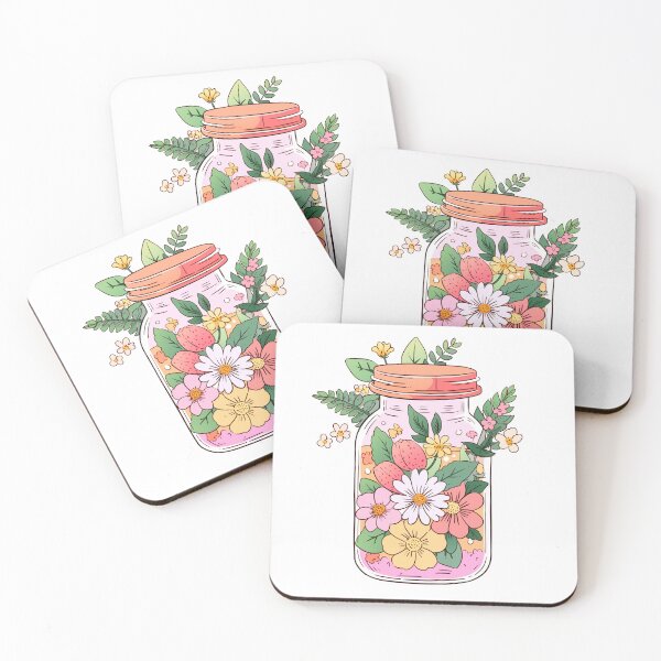 Item preview, Mason jar with flowers designed and sold by xiao xuans.