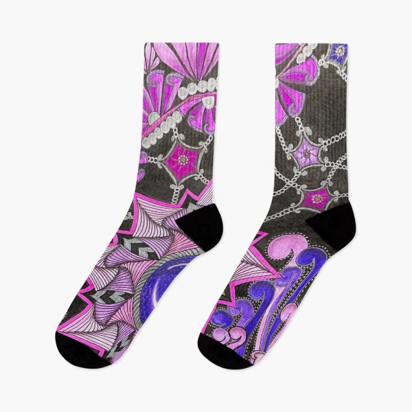 Item preview, Pink and purple paradox zentangle style texture designed and sold by Fantasyplus.
