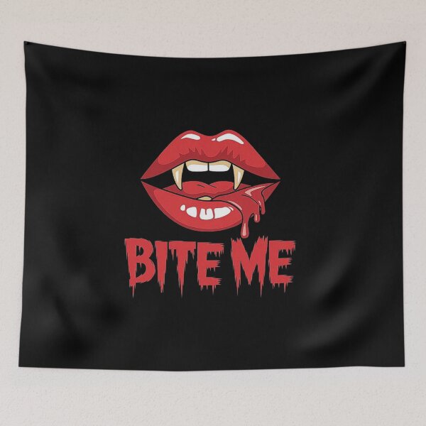 Item preview, Vampire Lips with Bold ‘Bite Me’ Graphic designed and sold by love3617.