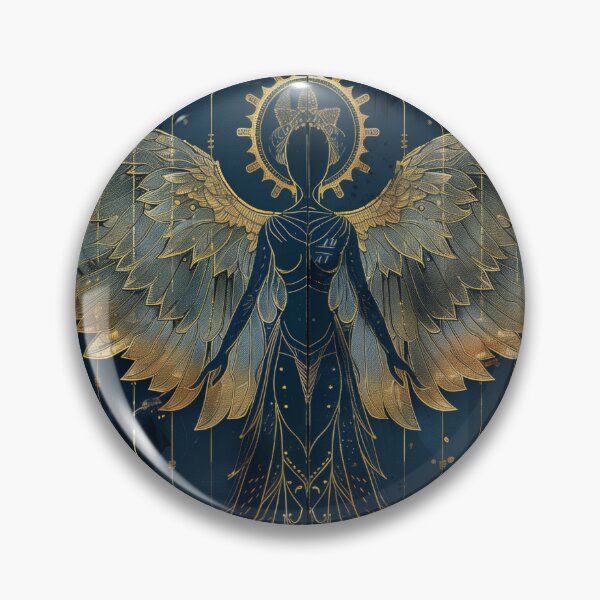 Item preview, Noir Art Nouveau Motif Wings designed and sold by KootenayDesigns.