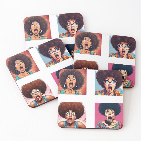 Item preview, Surprised Afro Woman Collection designed and sold by Tom-Johnson.