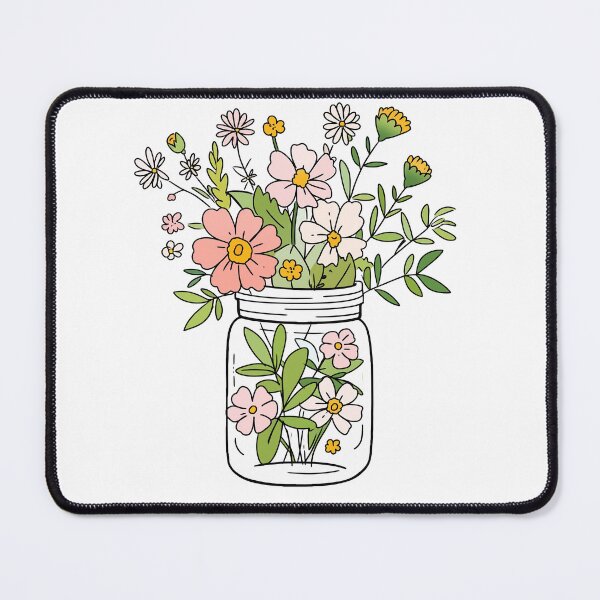 Item preview, Mason jar with flowers designed and sold by xiao xuans.