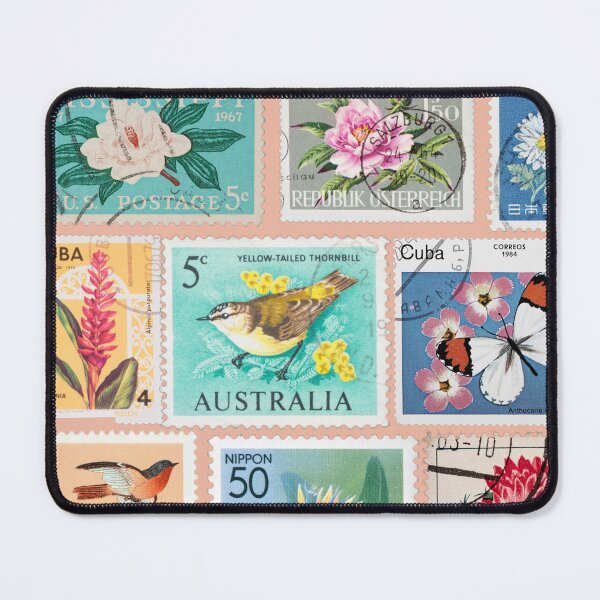 Item preview, Boho vintage postal stamps, floral and bird patterns from very different places designed and sold by coloursforkids.