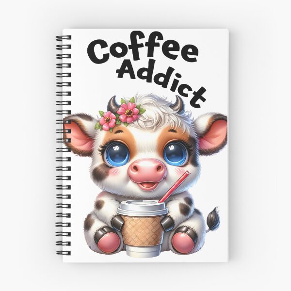 Artikelvorschau, Coffee Addict" Süßes Kuh-Design für Kaffeeliebhaber entworfen und verkauft von Colorten.
