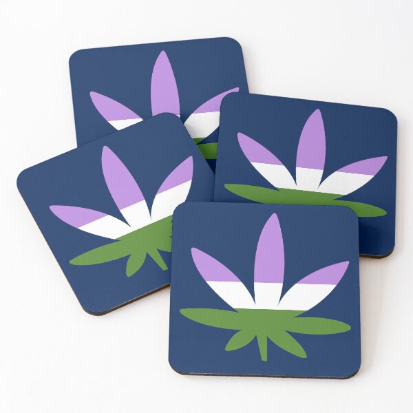 Item preview, Genderqueer Flag Weed Leaf - Pride Stoner Art designed and sold by Cannaxes Studio.