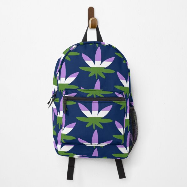 Item preview, Genderqueer Flag Weed Leaf - Pride Stoner Art designed and sold by Cannaxes Studio.