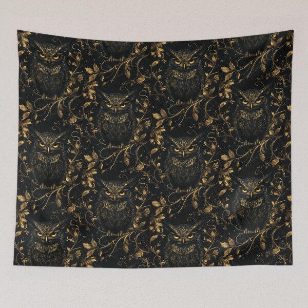 Item preview, Owl, black and gold designed and sold by Quotes-and-plus.