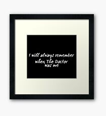 11th Doctor Framed Print