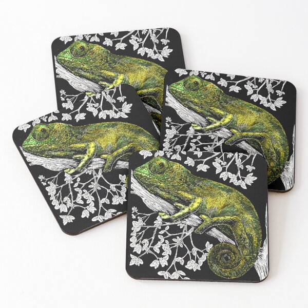 Item preview, Chameleon 2 Art Print, Original, Hand Drawn Chameleon in a Tree designed and sold by Kris Curran.