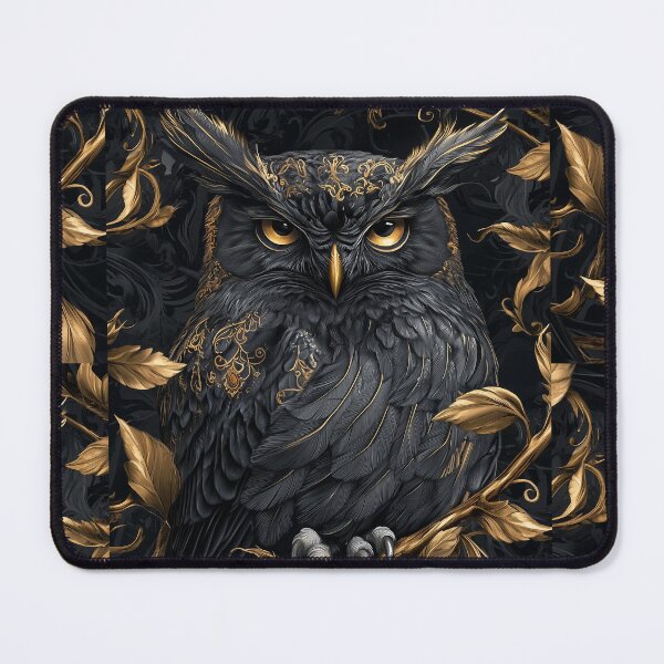 Item preview, Owl, black and gold designed and sold by Quotes-and-plus.