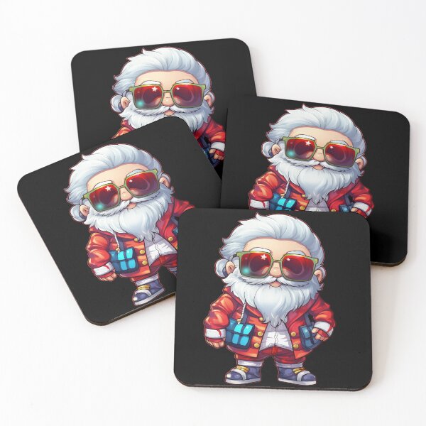 Item preview, Kawaii Cute Modern Santa Claus in Red Sunglasses ?? designed and sold by KawaiiArtStyle.