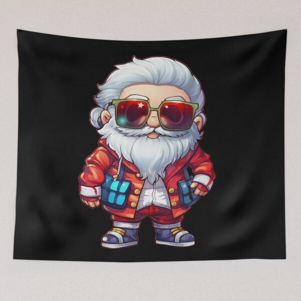Item preview, Kawaii Cute Modern Santa Claus in Red Sunglasses ?? designed and sold by KawaiiArtStyle.