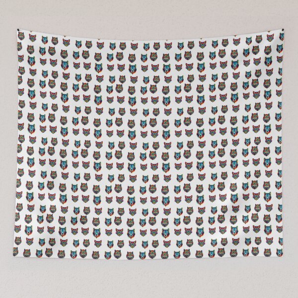 Item preview, Technicolor Wolf Visage Pattern 4 designed and sold by Tom-Johnson.