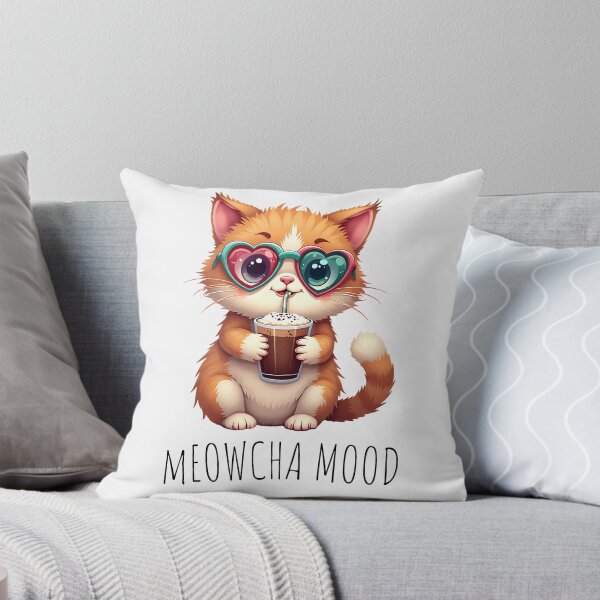 Item preview, Meowcha Mood - Cute Cat Coffee Lover Design designed and sold by Furr-n-Purr.