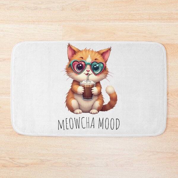 Item preview, Meowcha Mood - Cute Cat Coffee Lover Design designed and sold by Furr-n-Purr.