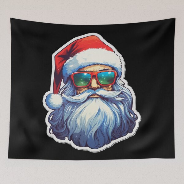 Item preview, Kawaii Cute Modern Santa Claus in Red Sunglasses  designed and sold by KawaiiArtStyle.