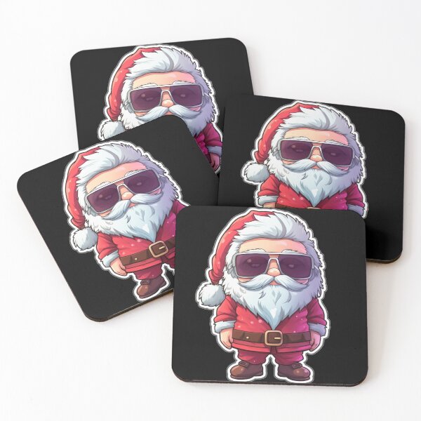 Item preview, Kawaii Cute Modern Santa Claus in Red Sunglasses  designed and sold by KawaiiArtStyle.