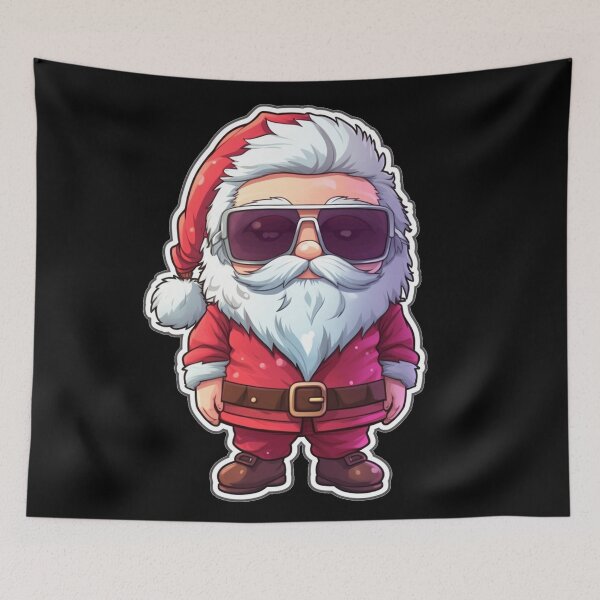 Item preview, Kawaii Cute Modern Santa Claus in Red Sunglasses  designed and sold by KawaiiArtStyle.