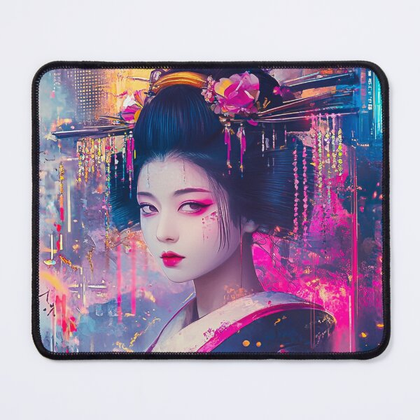 Item preview, Geisha Cyperpunk, A Fusion of Tradition and Technology, Digital Geisha: A Modern Twist on a Classic. designed and sold by JoseFrancese.