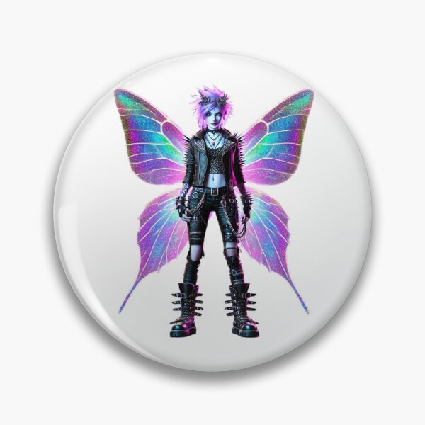 Item preview, Sylvie - Fairy Punk Girl with Iridescent Wings designed and sold by StarLeopard.