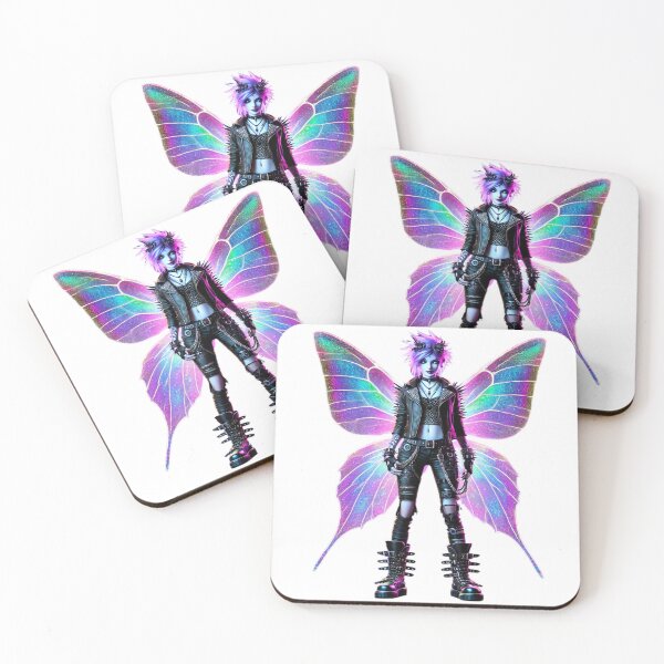 Item preview, Sylvie - Fairy Punk Girl with Iridescent Wings designed and sold by StarLeopard.