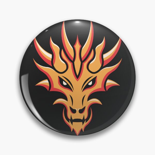 Item preview, Fierce flame dragon head illustration designed and sold by Verro Riezie.