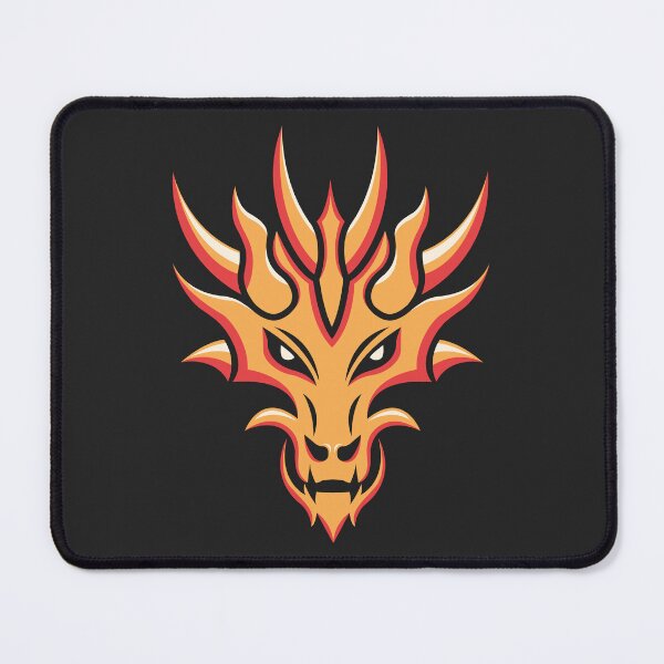 Item preview, Fierce flame dragon head illustration designed and sold by Verro Riezie.