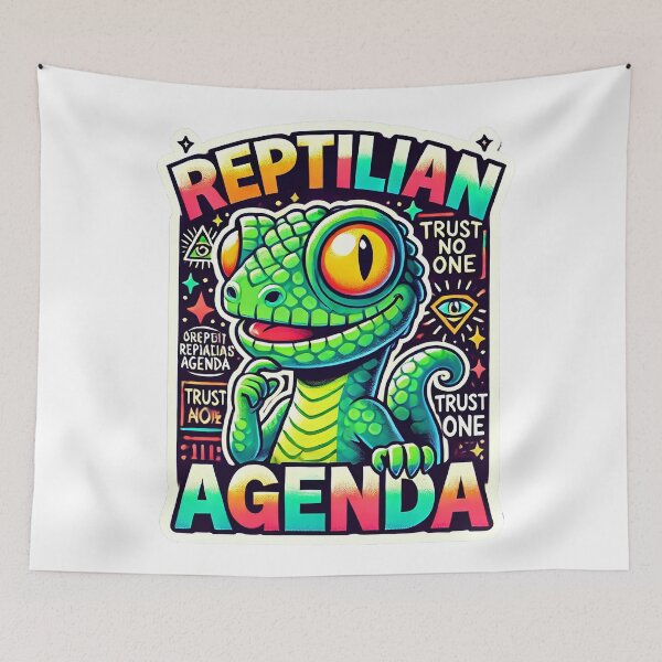 Item preview, Reptilian Conspiracy Artwork | Alien Lizard People Design designed and sold by supersanko.