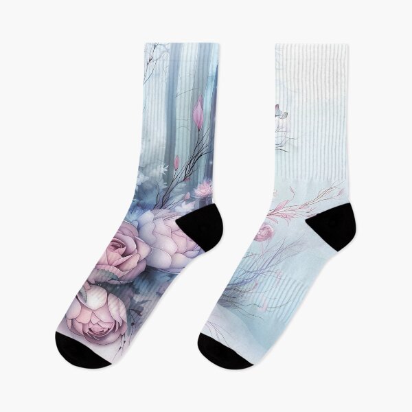 Item preview, Winter landscape.Floral pattern.Winter flowers on snow.Pastel colors. designed and sold by MagelliShop.