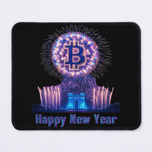 Item preview, Happy New Year Bitcoin designed and sold by BitCryX.