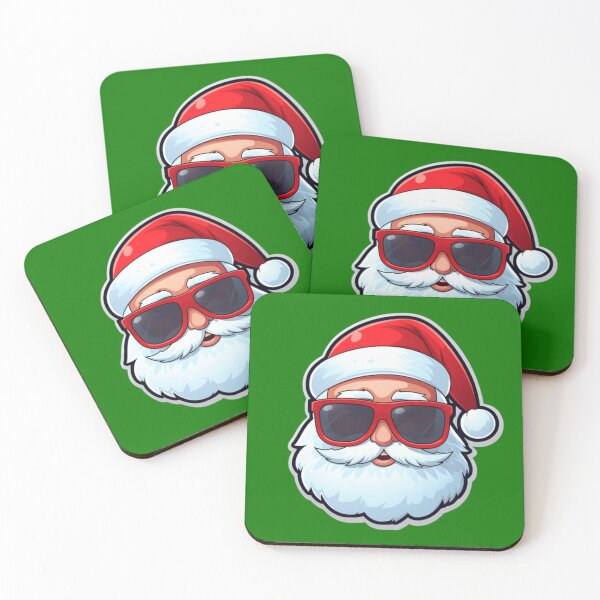 Item preview, Kawaii Cute Modern Santa Claus in Red Sunglasses  designed and sold by KawaiiArtStyle.