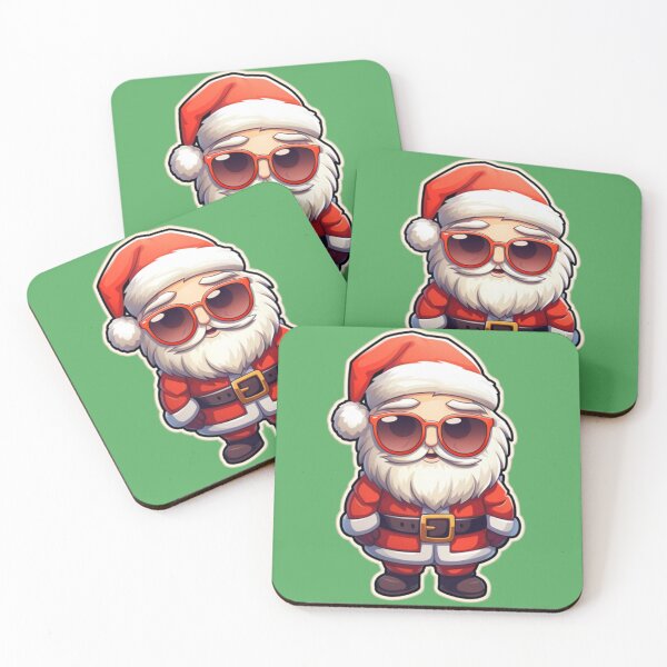 Item preview, Kawaii Cute Modern Santa Claus in Red Sunglasses  designed and sold by KawaiiArtStyle.